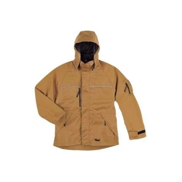 CHAQUETA IMPERMEABLE DE HOMBRE PARA CAMPO MARRÓN TALLA S MAR
