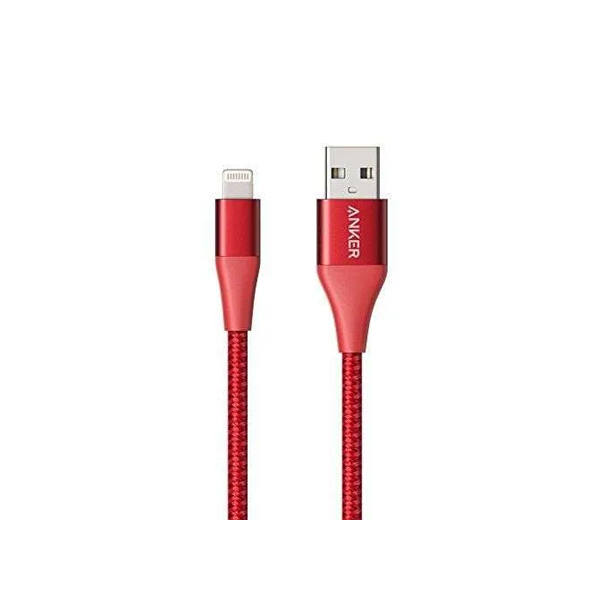 Cable Anker PowerLine  II color rojo compatible con iPhone X / 8/8 Plus / 7/7 Plus  y más
