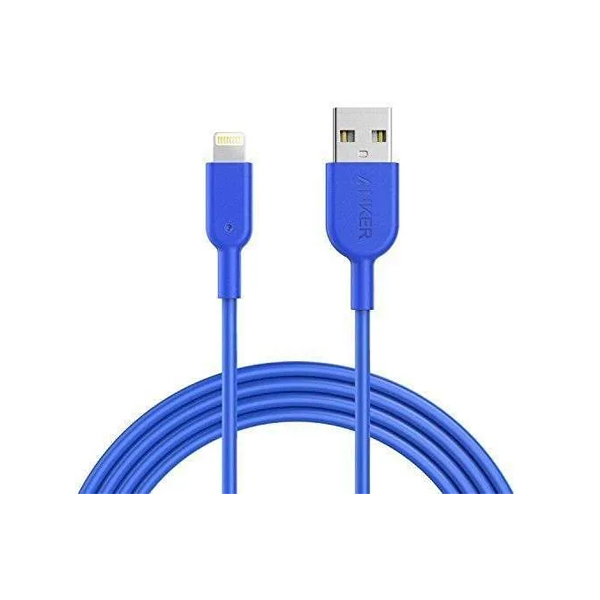 Cable Anker PowerLine  II de 6 pies, color azul, para iPhone X / 8/8 Plus / 7/7 Plus / 6/6 Plus / 5s