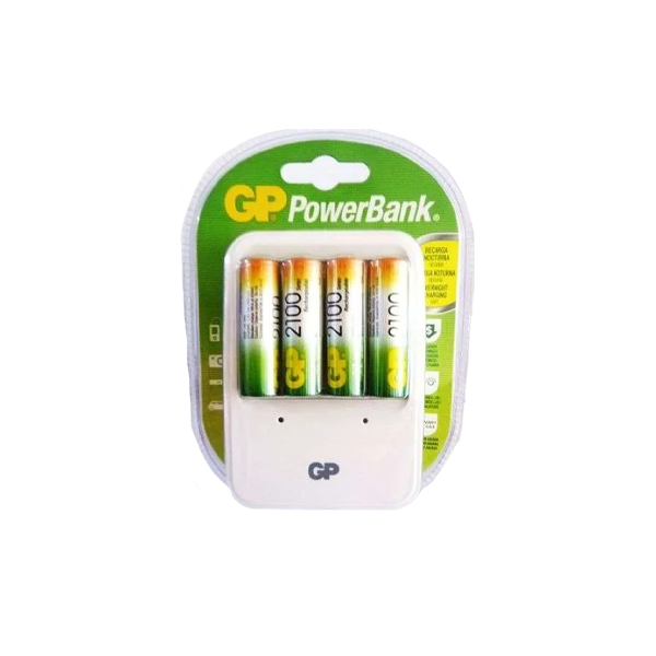 cargador Gp para baterías   4 pilas Gp aa 2100mh