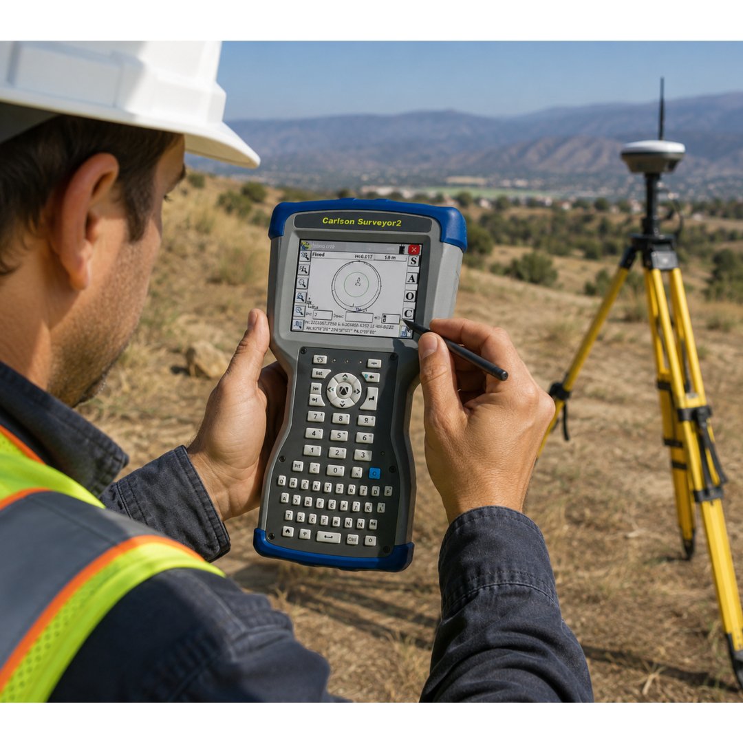 Colector Datos Carlson Surveyor2 con software SurvCE GPS Only para levantamientos GNSS, topografía, construcción e ingeniería de alta precisión.