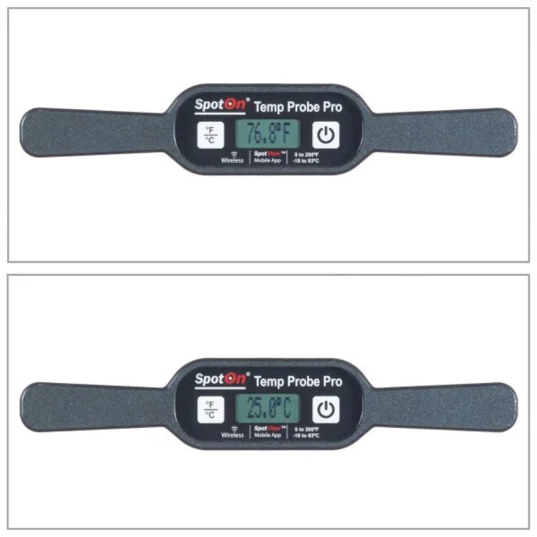 Sonda de temperatura SPOTON® digital para medir temperaturas en suelo, compost, heno, forraje y otros materiales agrícolas y comerciales.