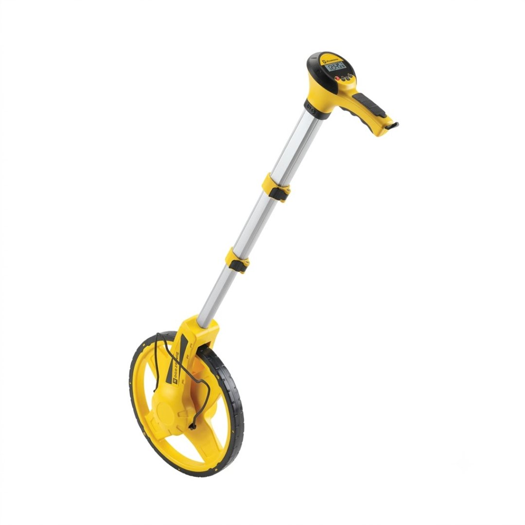 Rueda Medición Rolatape digital para medir distancias con precisión. Ideal para topografía, construcción, ingeniería, catastro y trabajos de campo.