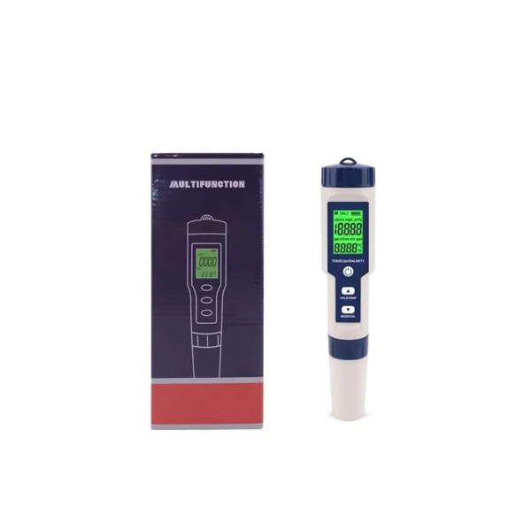 Medidor De Calidad Del Agua Ph, Tds, Ec, Salt, Temp 5 En 1