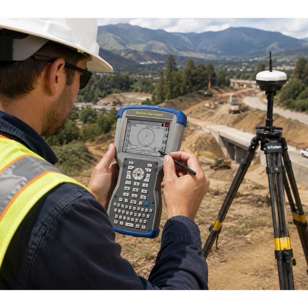 Colector Datos Carlson Surveyor2 con software SurvCE GPS Only para levantamientos GNSS, topografía, construcción e ingeniería de alta precisión.