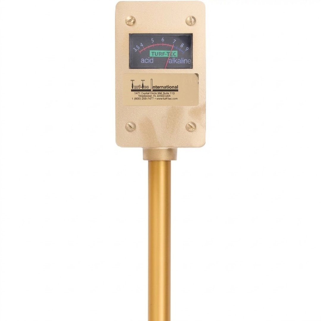 Medidor de pH del suelo TURF-TEC PH1-N para evaluar el pH a diferentes profundidades, desde 1 hasta 4 pulgadas, directamente en el terreno.