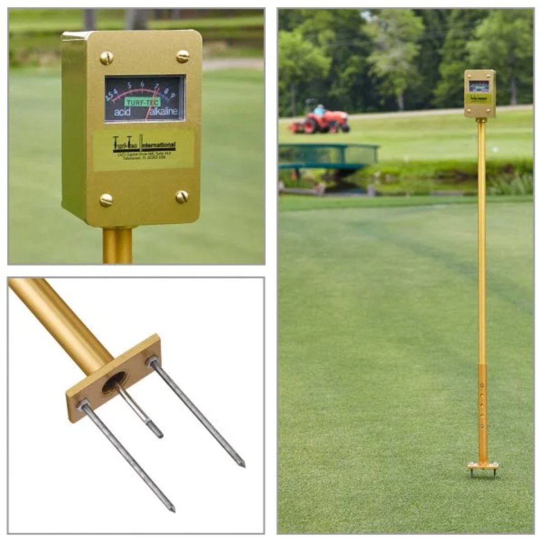 Medidor de pH del suelo TURF-TEC PH1-N para evaluar el pH a diferentes profundidades, desde 1 hasta 4 pulgadas, directamente en el terreno.