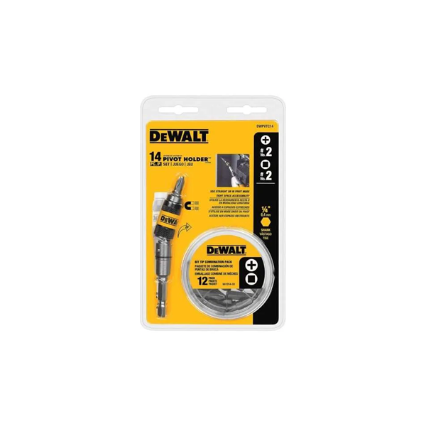 Extensor Pivotante Dewalt Incluye 14 Piezas