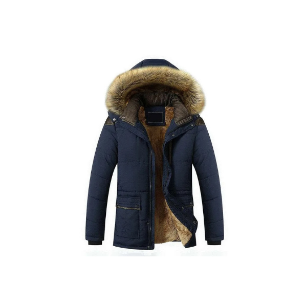 Chaqueta Impermealbe Capucha Azul Oscura