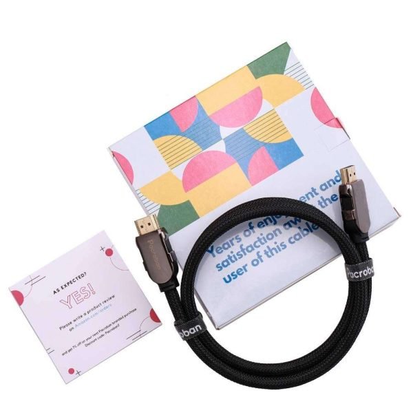 Cable Hdmi 2.1 Trenzado Compatible Con 48 Gbps Pacroban 92cm - Imagen 2