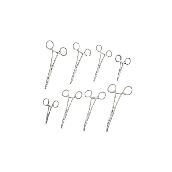 Kit De 8 Pinzas Hemostáticas