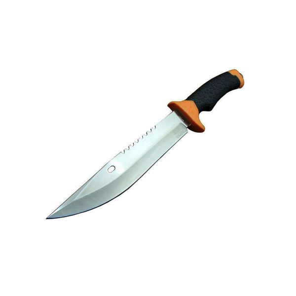 Cuchillo Acero Columbia Kp007 Rompe Vidrio Cacha De Goma