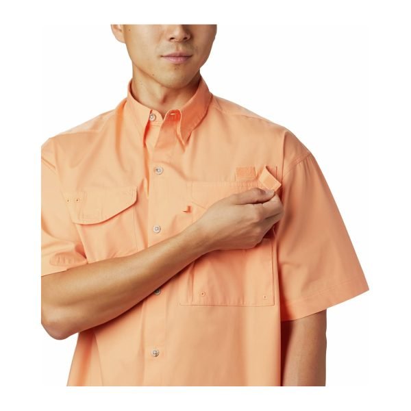 Camisa Columbia Bonehead Hombre Manga Corta – Naranja Claro