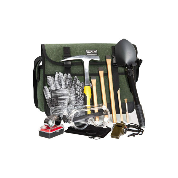 Kit profesional trabajo en campo de Geológia incluye 15 piezas