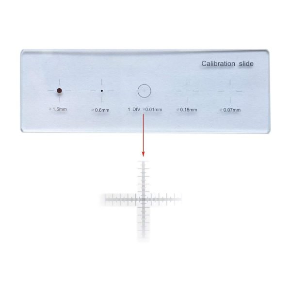 Portaobjeto Con Regla De Calibración Para Microscopio 0.01mm