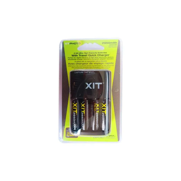 Cargador Con 4 Baterias Recargables Xit 2950 Mah