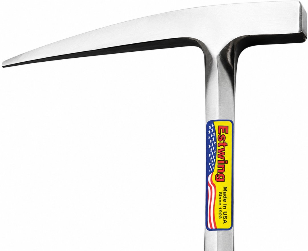 Martillo Geológico Estwing 13 oz, fabricado en acero forjado de una sola pieza y con sistema Shock Reduction Grip