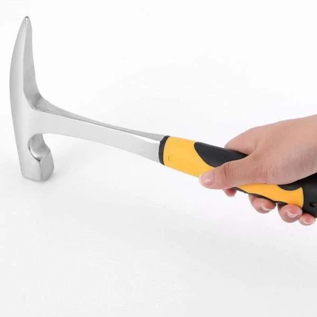Martillo de geología Zeonhei de acero de 32 onzas, ideal para geólogos, minería, prospección y trabajo de campo. Alta resistencia y excelente equilibrio.