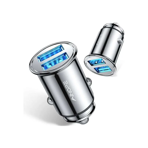 Cargador De Carro Doble Usb Ainope, Todo De Metal 2 Unidades