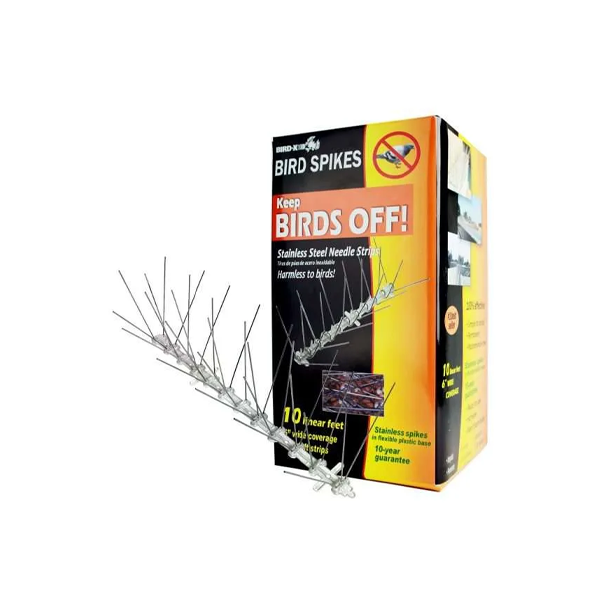 Juego De Puas Bird-x En Acero Inoxidable Contra Aves 3 Mts