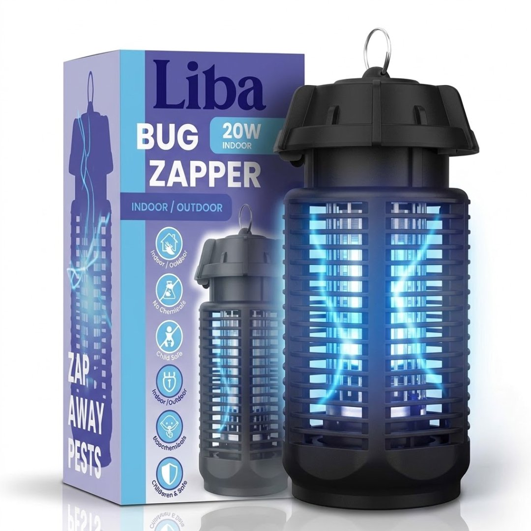 Lámpara Eléctrica Mata Moscas E Insectos, Impermeable 4000 V