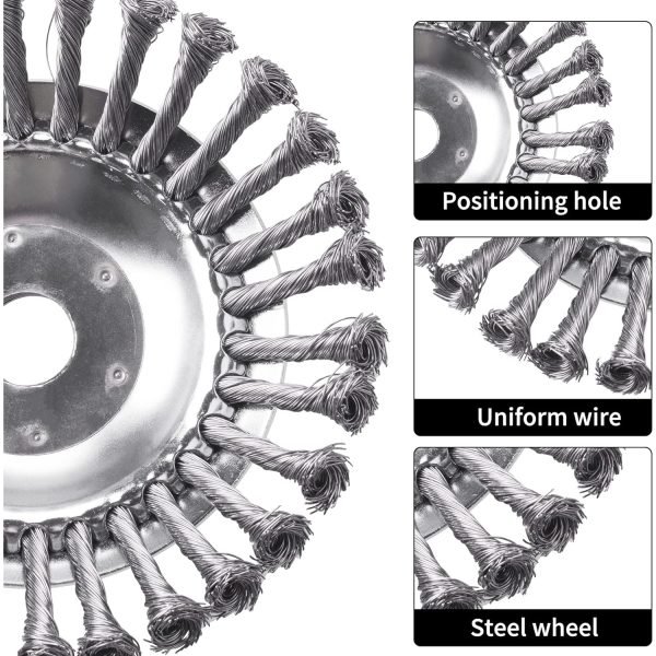 2 Cepillos Para Desbrozadora - Repuestos De 200 Mm Y 150 Mm, Apertura 25.4 Mm, Para Malezas Y Musgo