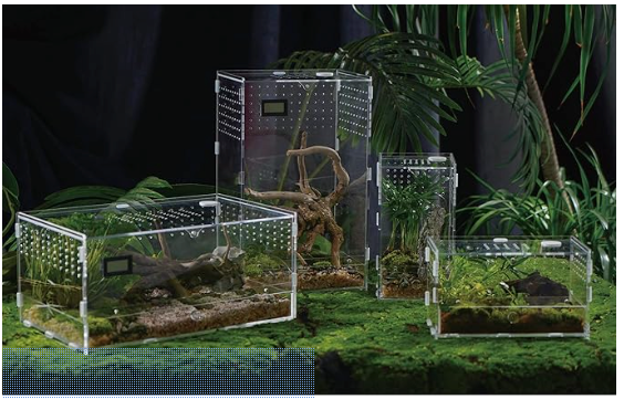 Terrario acrílico transparente 17.78cmX22.35X36.83 - Imagen 2