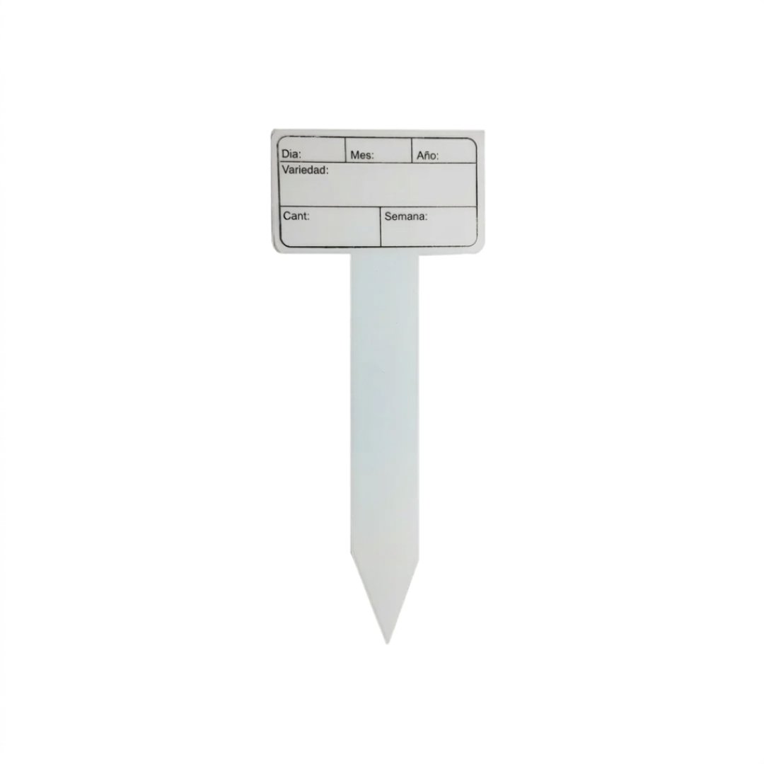 Tarjeta de Monitoreo en Vivero Tipo T 10 X 20 Cm por 10 Und
