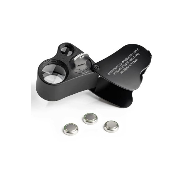 Lupa Doble-múltiples 30x22mm 60x12mm Negra