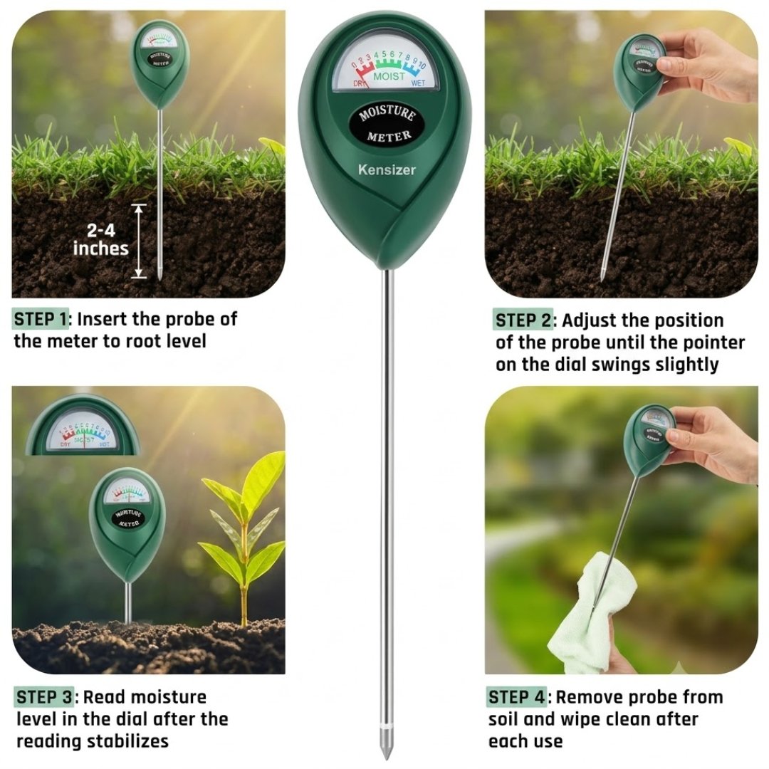 Medidor de Humedad para Plantas y Suelos - Thlevel - Imagen 4