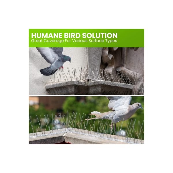 Púas Para Pájaros Aves- Acero Inoxidable Cubre 10 pies - Imagen 5