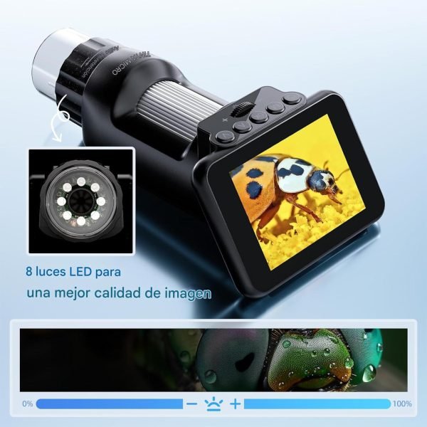 Microscopio Para Niños Portátil Con Pantalla LCD ó Lupa de Monedas USB - Imagen 5