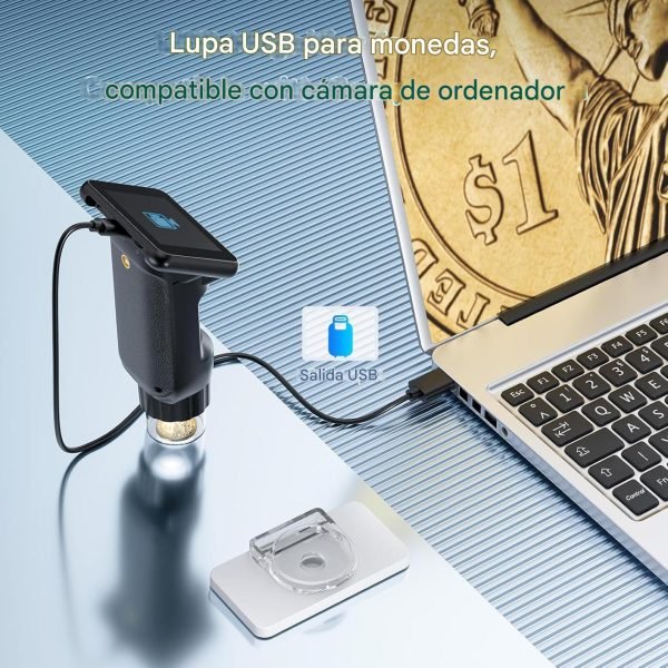 Microscopio Para Niños Portátil Con Pantalla LCD ó Lupa de Monedas USB - Imagen 3