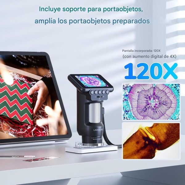 Microscopio Para Niños Portátil Con Pantalla LCD ó Lupa de Monedas USB - Imagen 4